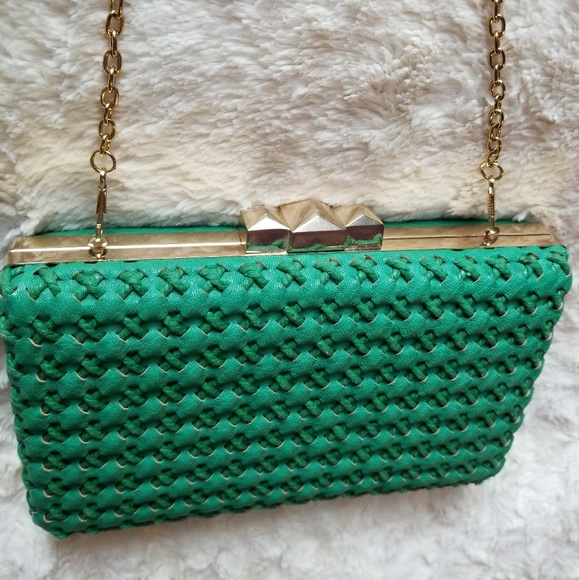 Green Clasp Shoulder Purse/Clutch - Picture 4 of 6